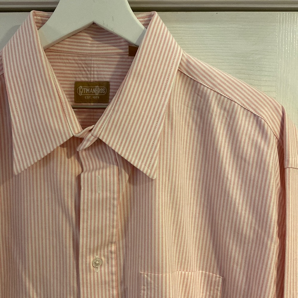 Gitman Brother’s Pink Stripe Button Down - image 1